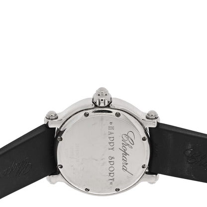 Chopard Stainless Steel Rubber Diamond 38mm Happy Sport Fish Quartz Watch Black 4 of 4