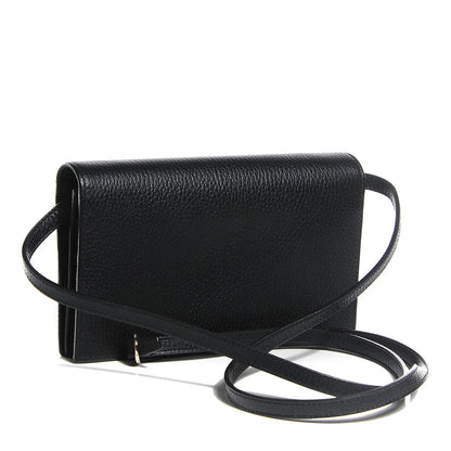 Gucci Dollar Calfskin Mini Swing Wallet Bag Black 3 of 7