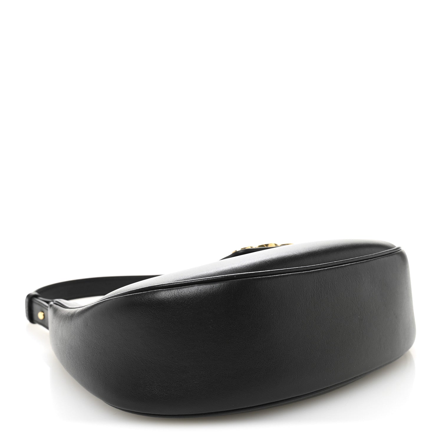 Celine Smooth Calfskin Medium Strap Ava Triomphe Shoulder Bag Black 4 of 10