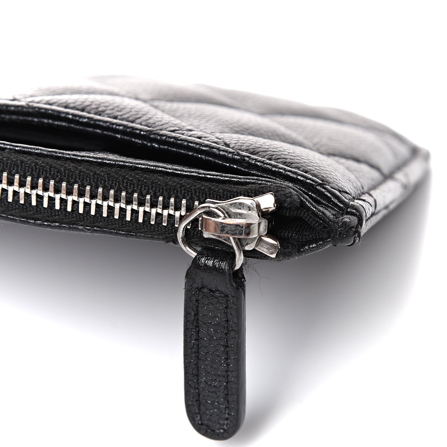 Chanel Iridescent Caviar Quilted Classic Zip Pouch Black 11 of 13