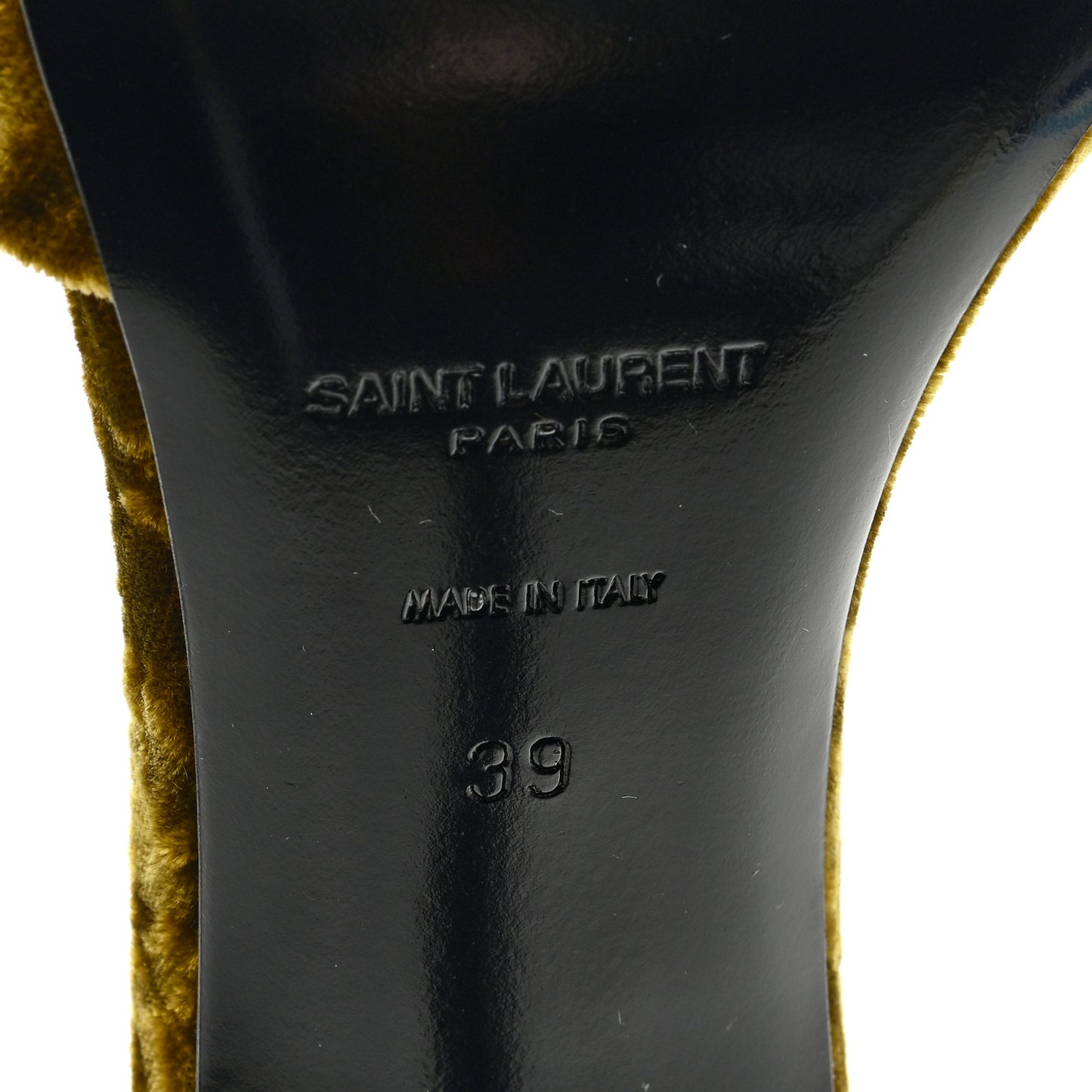 Velvet Baliqua 105 Mule Sandals 39 Yellow
