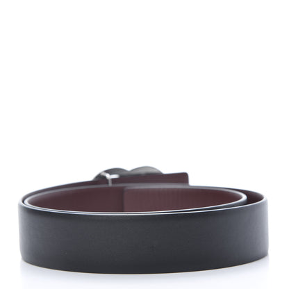 Chanel Calfskin CC Reversible Belt 70 Black Burgundy 2 of 7