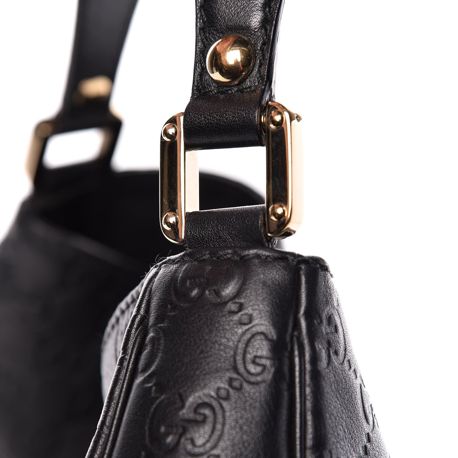 Gucci Guccissima Large New Ladies Web Hobo Black 8 of 11
