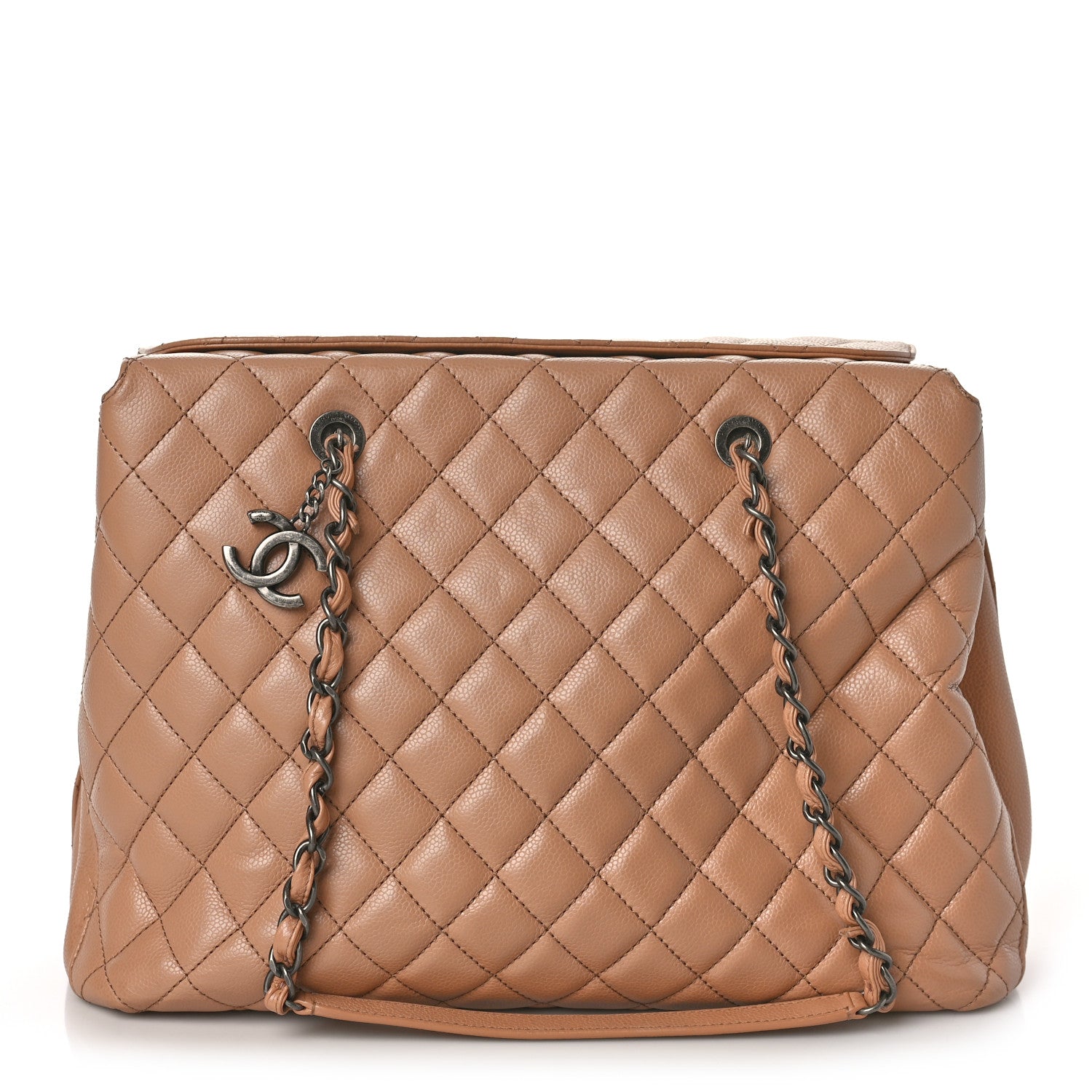 Chanel Caviar Quilted Large City Shopping Tote Beige 1 of 10