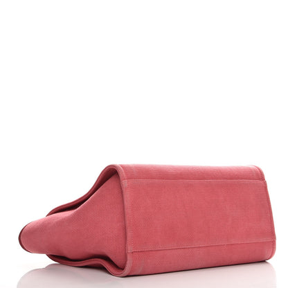 Chanel Canvas Large Deauville Tote Red 5 of 13
