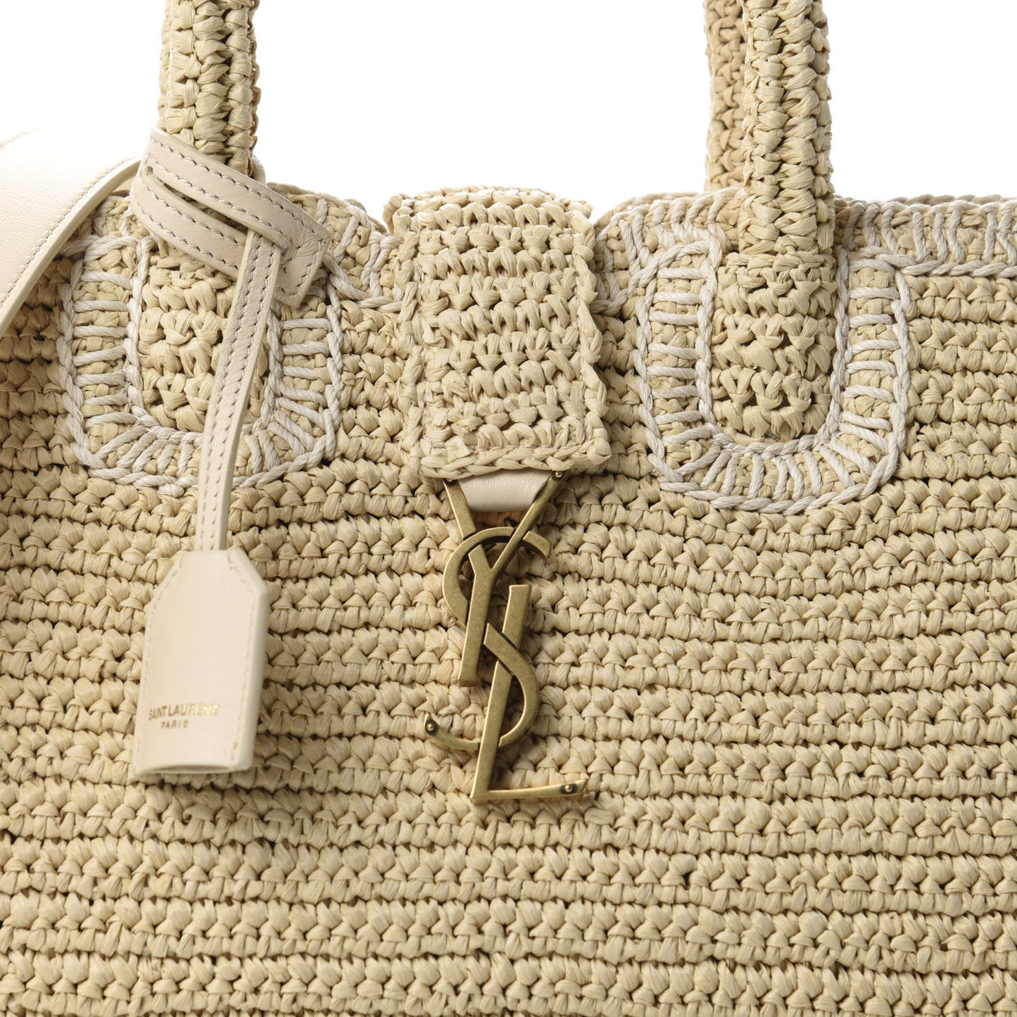 Raffia Baby Monogram Downtown Cabas Naturale
