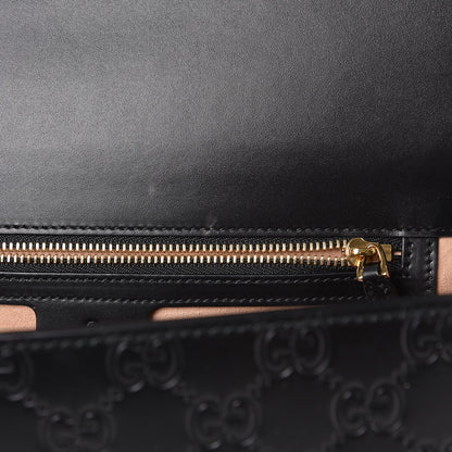 Gucci Guccissima Medium Padlock Shoulder Bag Black 9 of 19