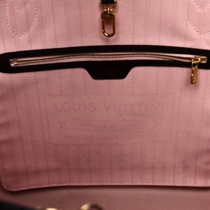 Louis Vuitton Damier Ebene Neo Neverfull MM Rose Ballerine 8 of 14