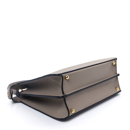 Fendi Vitello Seta Shiny Nappa Plexiglass Medium Peekaboo I SEE U Satchel Tortora 4 of 14