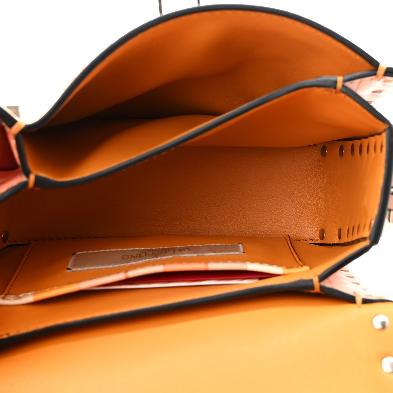Valentino Garavani Vitello Native Couture 1975 Rockstud Crossbody Bag Mandarin Sorbet 4 of 8