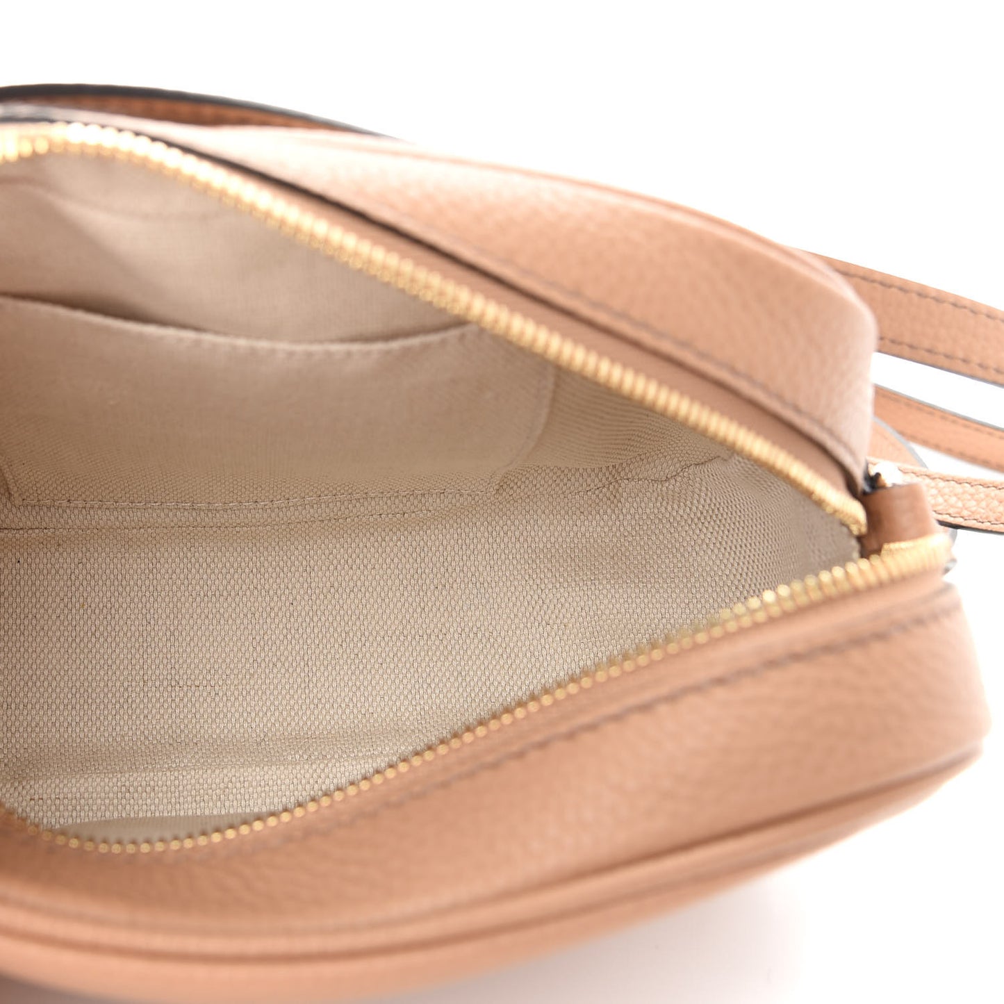 Pebbled Calfskin Small Soho Disco Bag Camelia