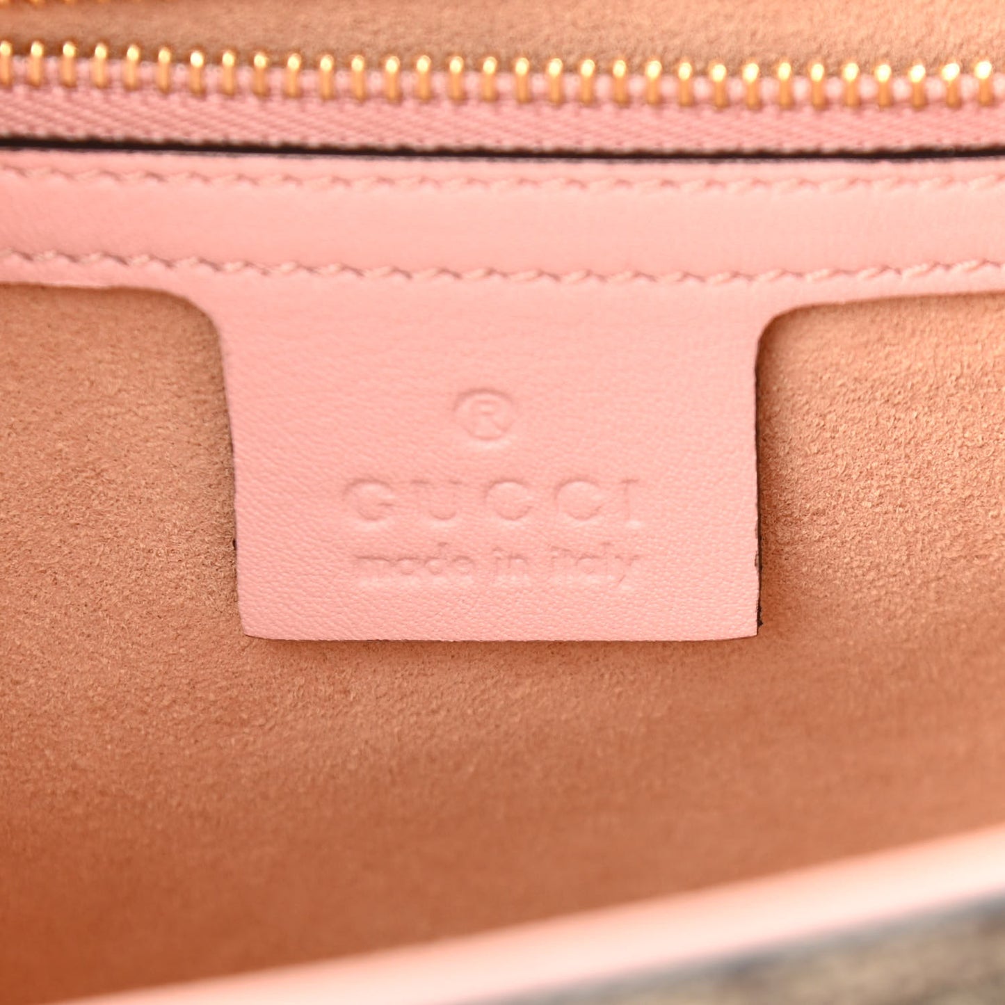 GG Supreme Monogram Calfskin Medium Padlock Shoulder Bag Beige Perfect Pink