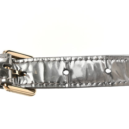 Christian Dior Metallic Patent Micro-Cannage Small Diorama Flap Bag Silver 20 of 21