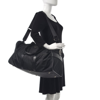 Prada Tessuto Nylon Saffiano Viaggio Duffle Black 2 of 6