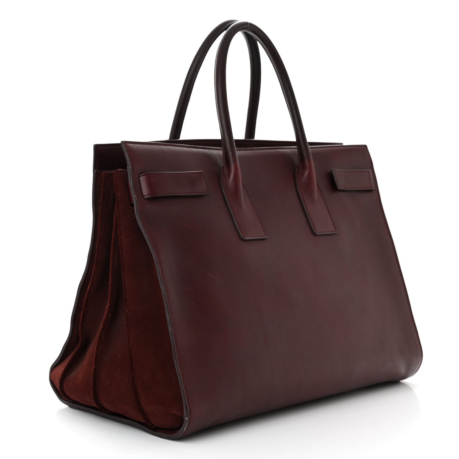 Saint Laurent Calfskin Large Sac de Jour Carryall Amarena 3 of 14