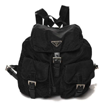 Prada Tessuto Nylon Saffiano Vela Backpack Black 1 of 11