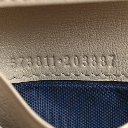 Gucci Vintage Effect Calfskin Matelasse Diagonal Torchon GG Marmont Card Case Wallet Mystic White Blue Agata 7 of 13
