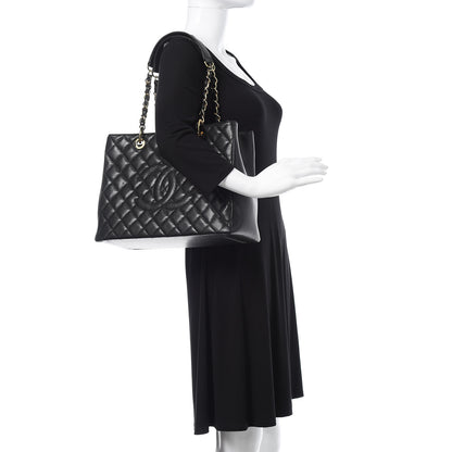 Chanel Caviar Quilted Grand Shopping Tote GST Black 2 of 10