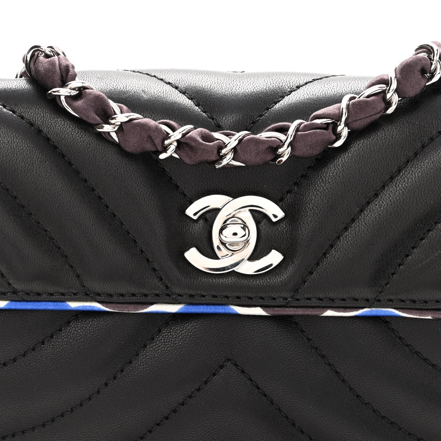 Chanel Lambskin Quilted Single Flap Black Multicolor 7 of 9