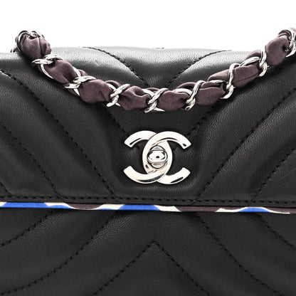 Chanel Lambskin Quilted Single Flap Black Multicolor 7 of 9