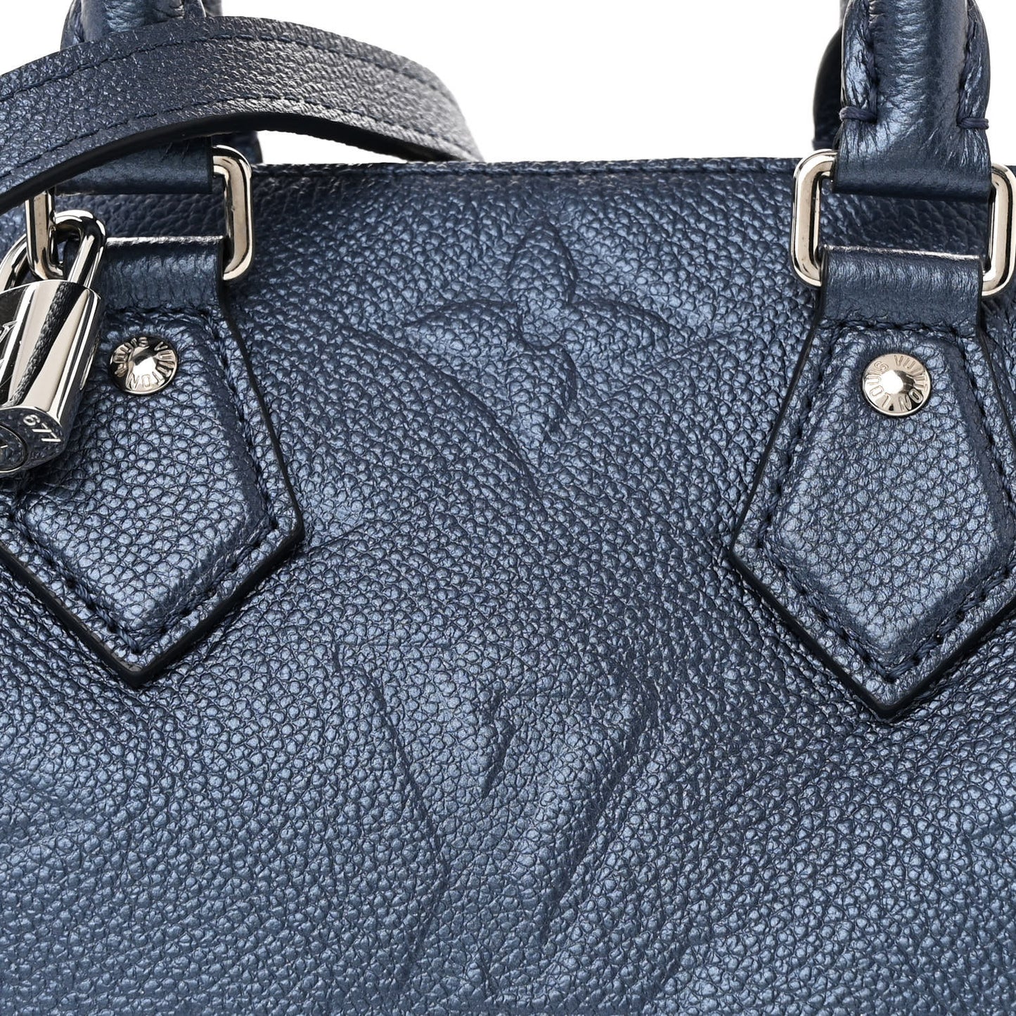 Metallic Empreinte Monogram Giant Speedy Bandouliere 20 Navy Nacre