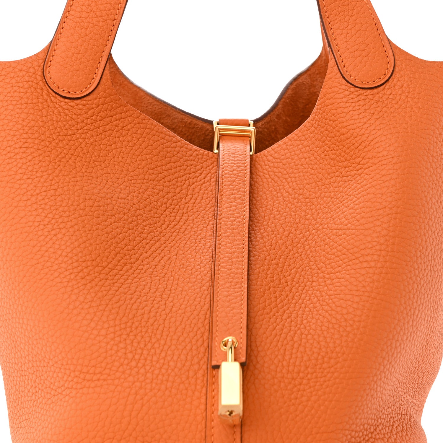 Hermes Taurillon Clemence Picotin Lock 18 PM Abricot 8 of 13