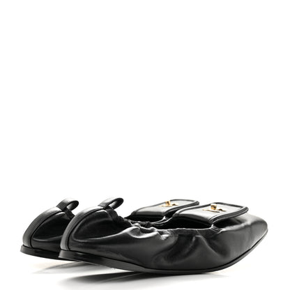 Chanel Lambskin CC Turnlock Ballerina Flats 40.5 Black 5 of 10