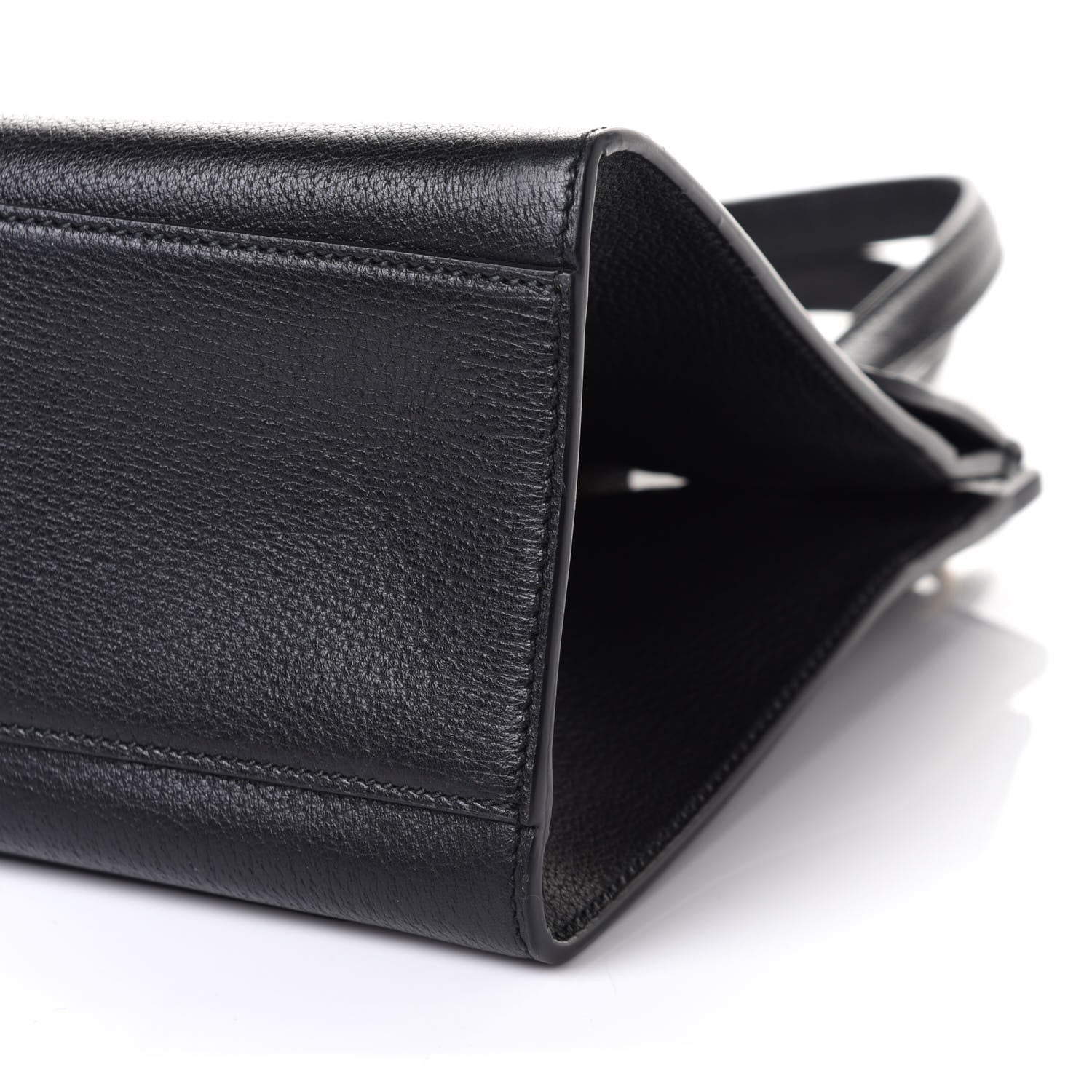 Gucci Grained Calfskin Web Crystal Butterfly Stripe Medium Totem Top Handle Bag Black 11 of 11