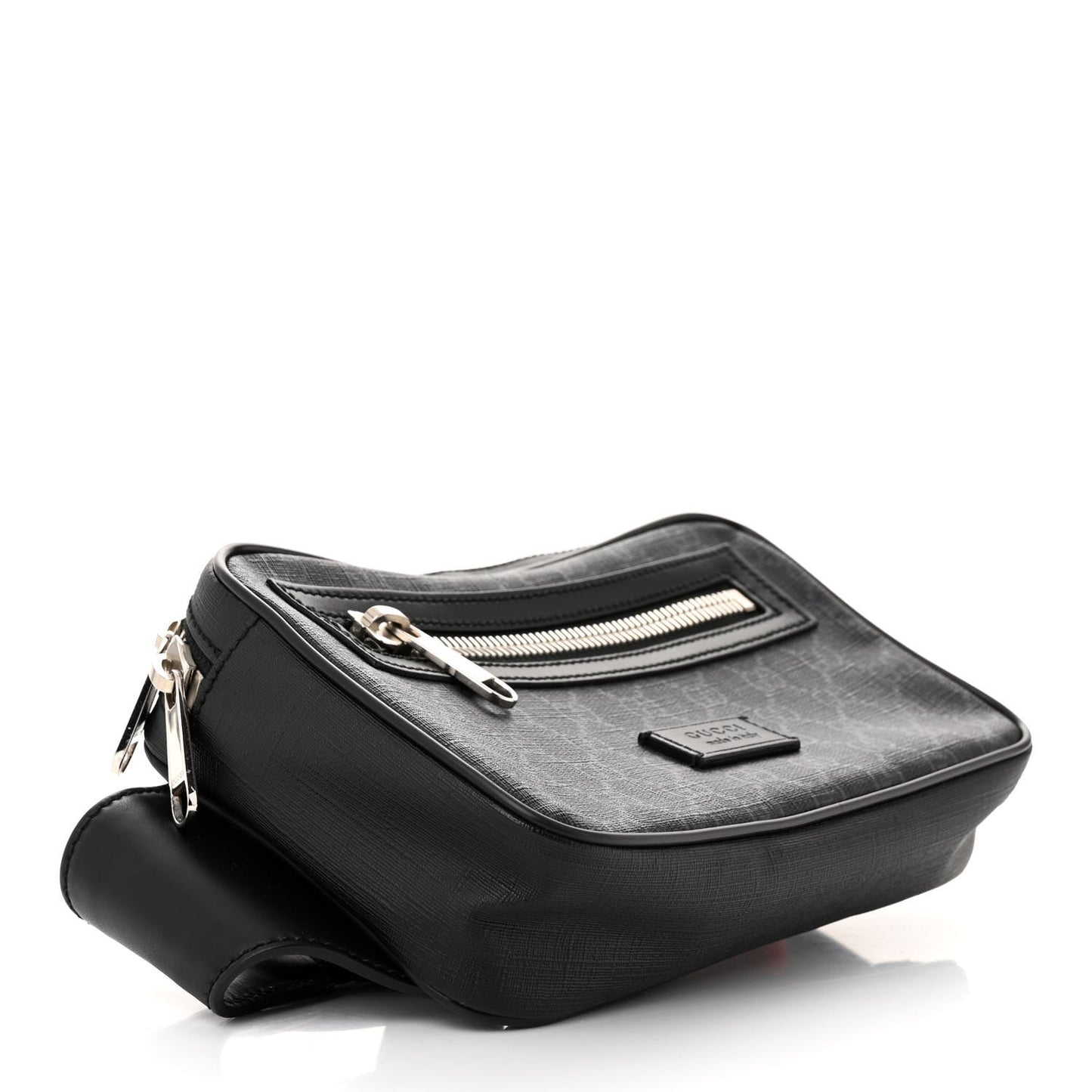Soft GG Supreme Monogram Web Belt Bag Black Grey