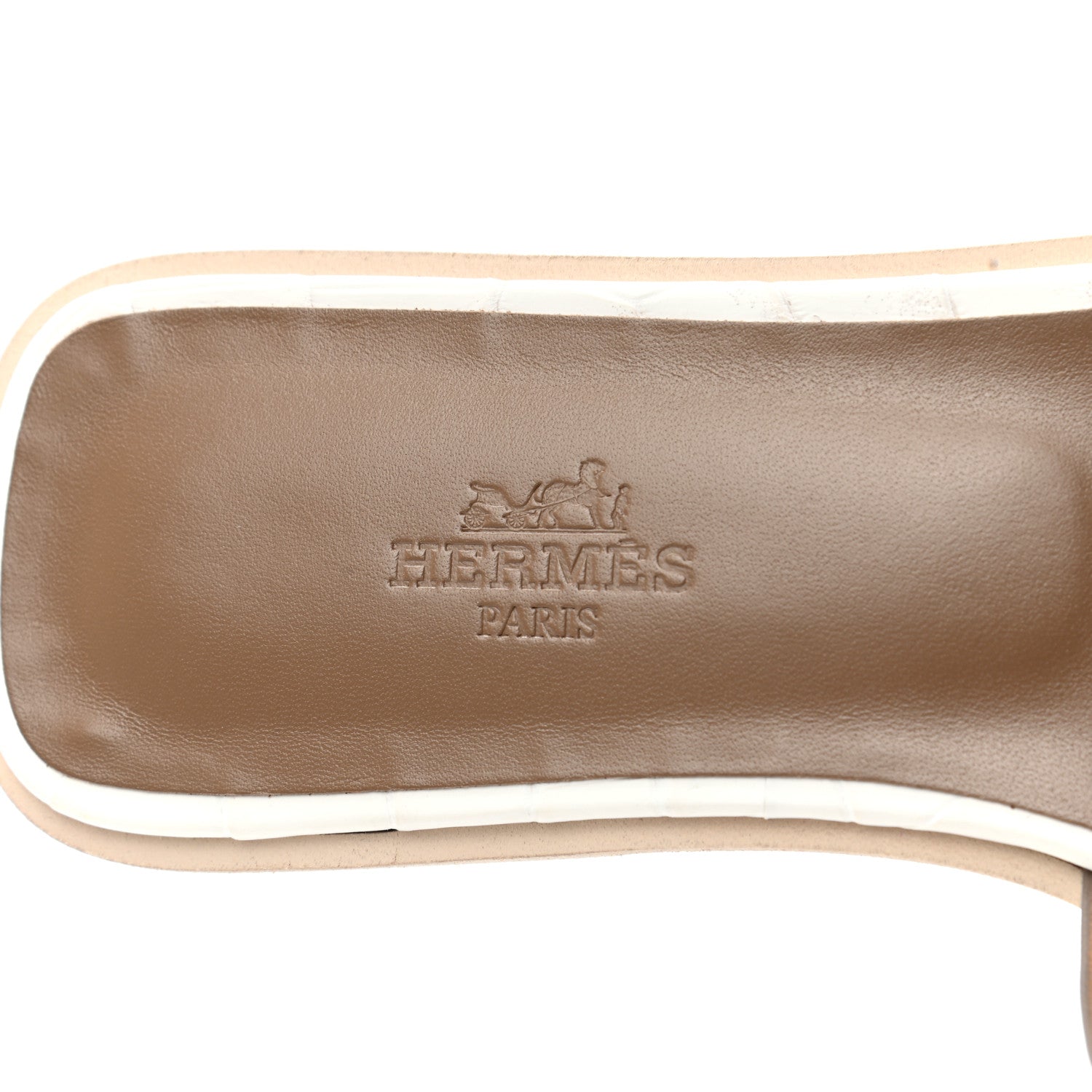 Hermes Matte Niloticus Crocodile Himalaya Oran Sandals 36 Blanc 7 of 8