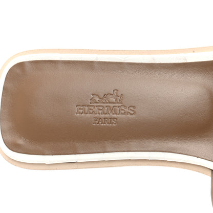 Hermes Matte Niloticus Crocodile Himalaya Oran Sandals 36 Blanc 7 of 8