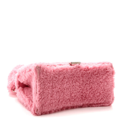 Balenciaga Curly Faux Shearling Small Hourglass Top Handle Bag Sweet Pink Pink 4 of 11
