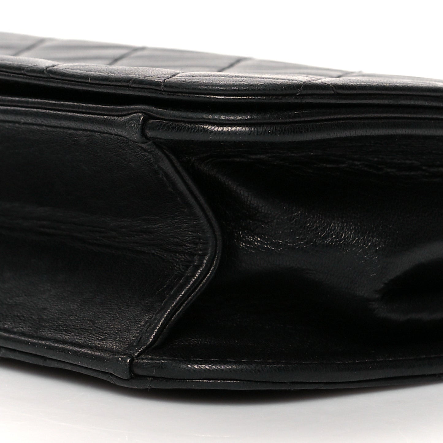 Lambskin Quilted Small Single Flap Black