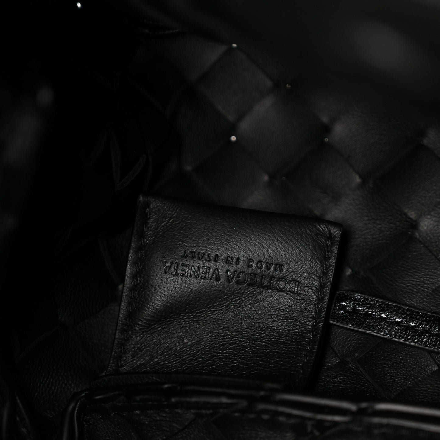 Nappa Intrecciato Small Campana Shoulder Bag Black