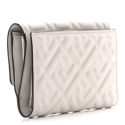 Fendi Nappa Matisse FF Embossed Medium Wallet Ghiaia 2 of 7