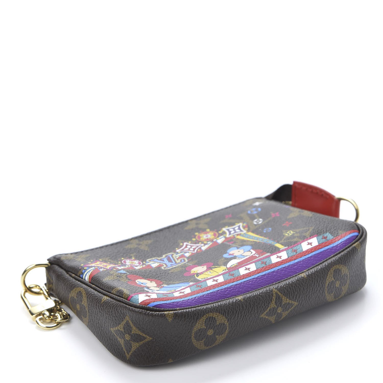 Louis Vuitton Monogram 2020 Christmas Animation Bumper Cars Mini Pochette Accessories Coquelicot 3 of 9