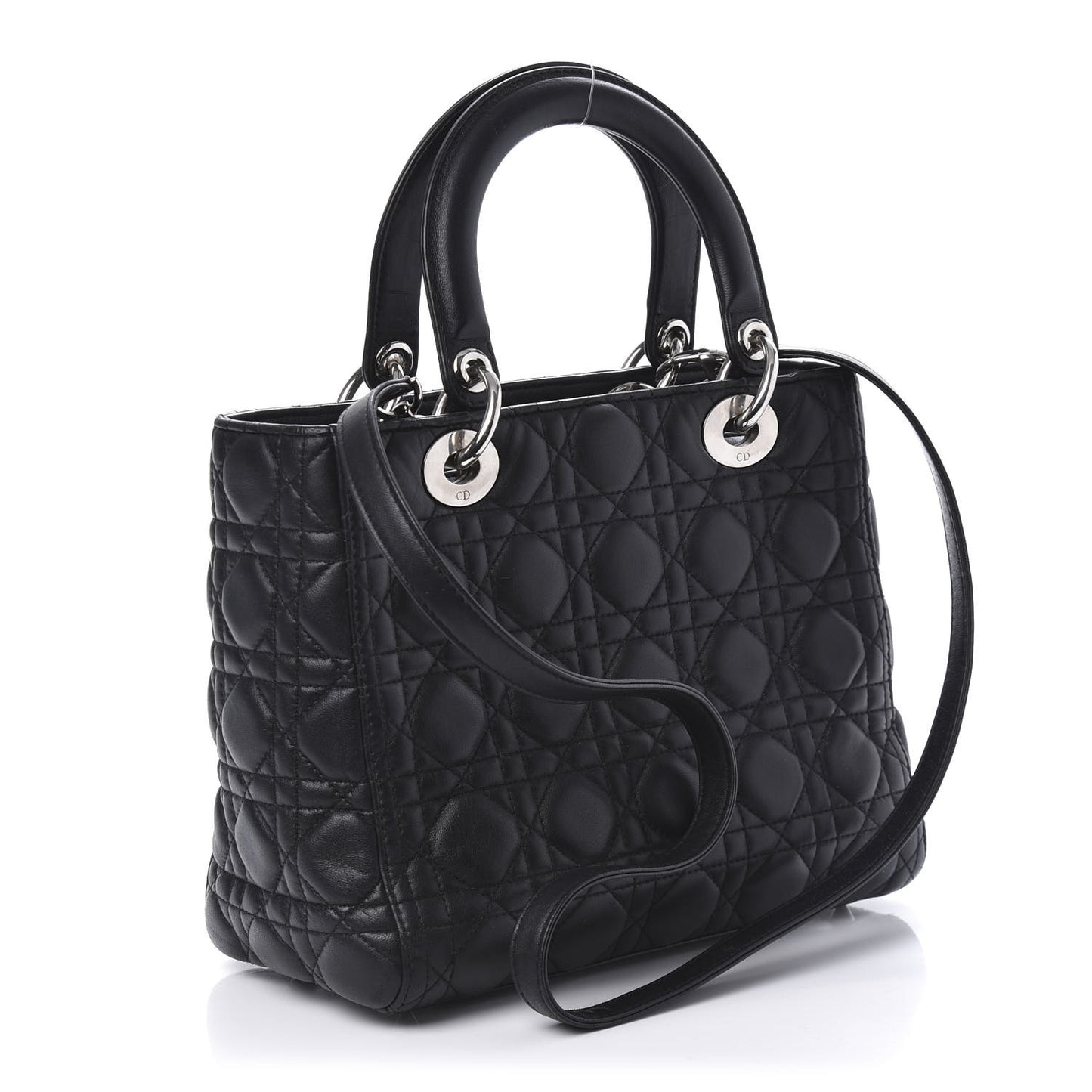 Lambskin Cannage Medium Lady Dior Black