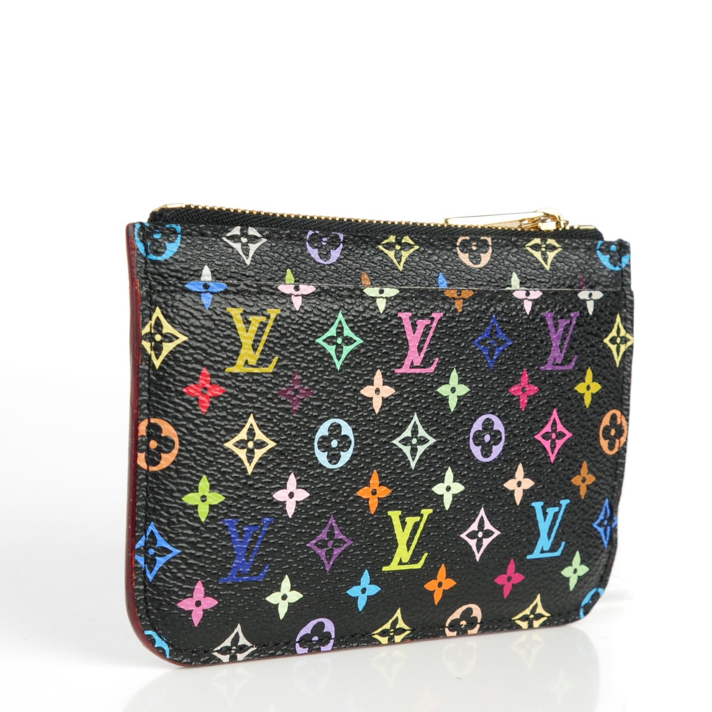 Monogram Multicolor Key Pouch Black Violet