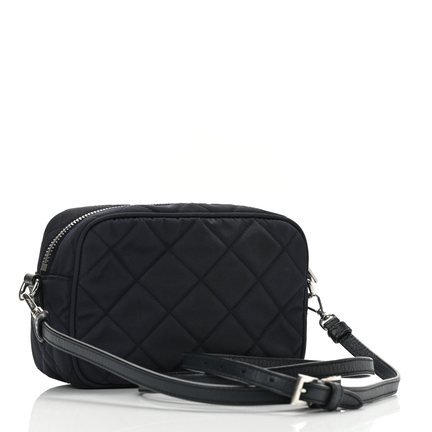 Nylon Tessuto Impuntu Quilted Crossbody Bag Baltico