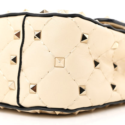 Valentino Garavani Nappa Small Rockstud Spike Shoulder Bag Light Ivory 9 of 12