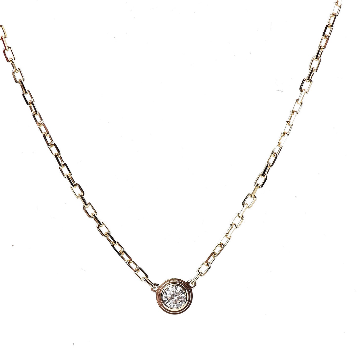 18K Yellow Gold Diamond SM D'Amour Pendant Necklace