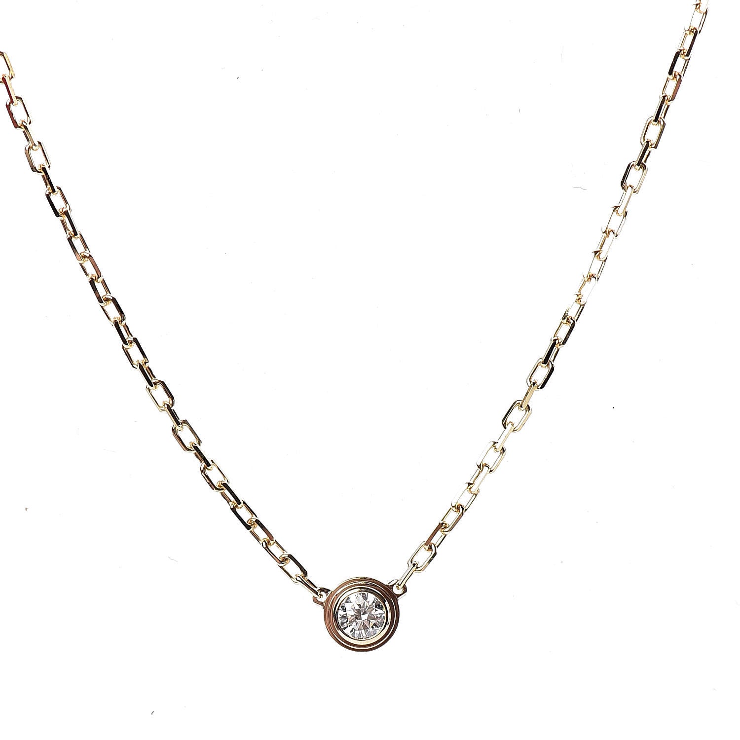 Cartier 18K Yellow Gold Diamond SM D'Amour Pendant Necklace 4 of 7