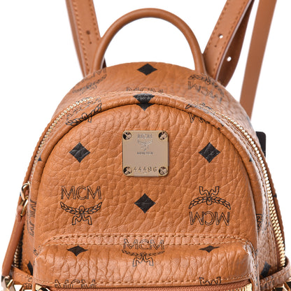 MCM Visetos Side Stud X-Mini Stark Backpack Cognac 11 of 11