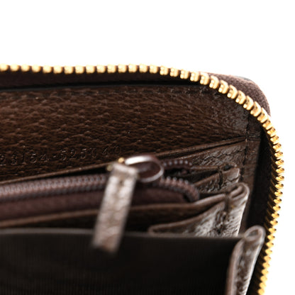 Gucci GG Supreme Monogram Web Ophidia Zip Around Wallet Brown 7 of 9