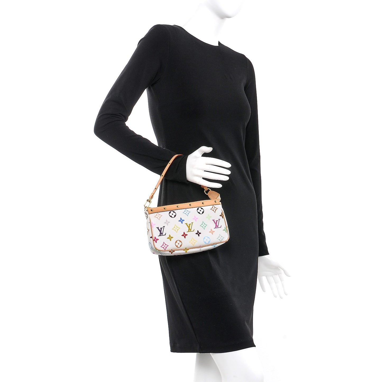 Monogram Multicolor Pochette Accessories White