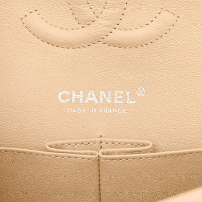 Chanel Lambskin Quilted Medium Double Flap Beige 6 of 14