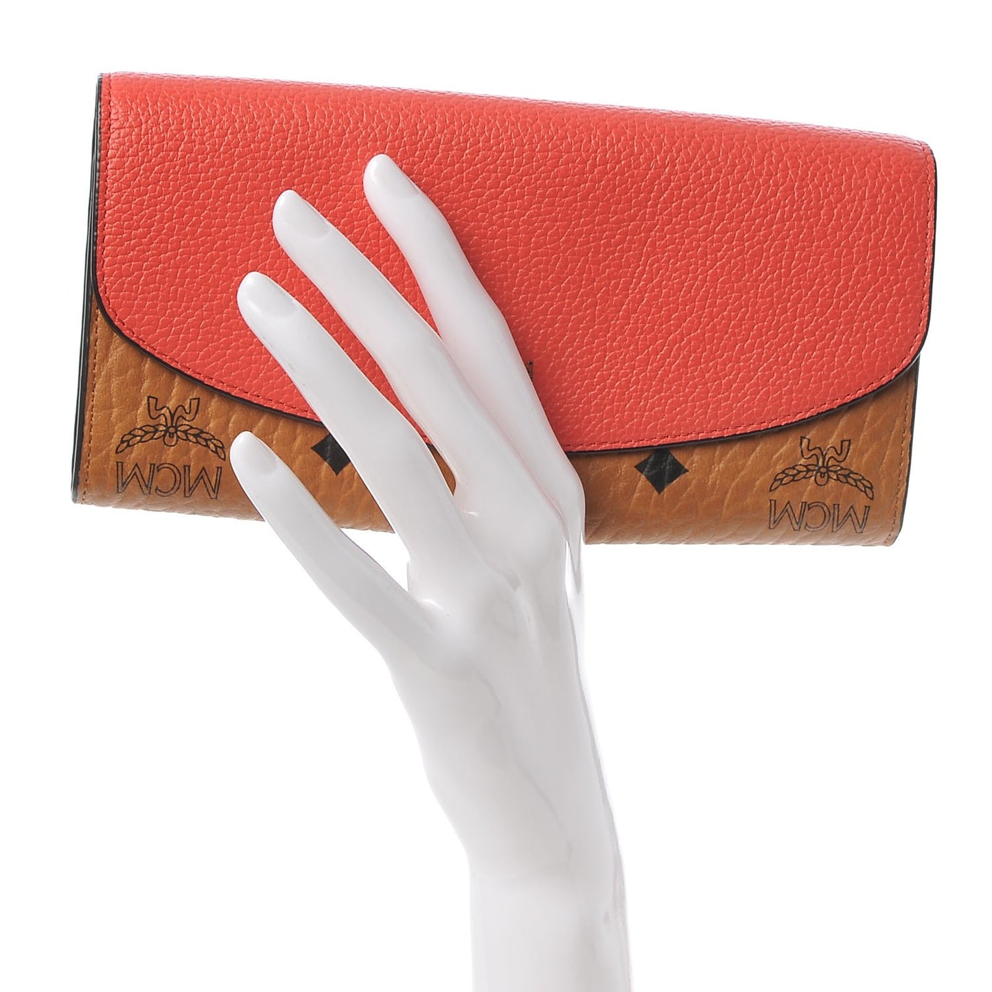 Visetos Grained Calfskin Large Two Fold Wallet Ruby Red