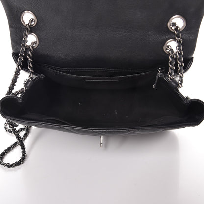 Chanel Calfskin Quilted Medium Frame In Chain Flap Black 5 of 10