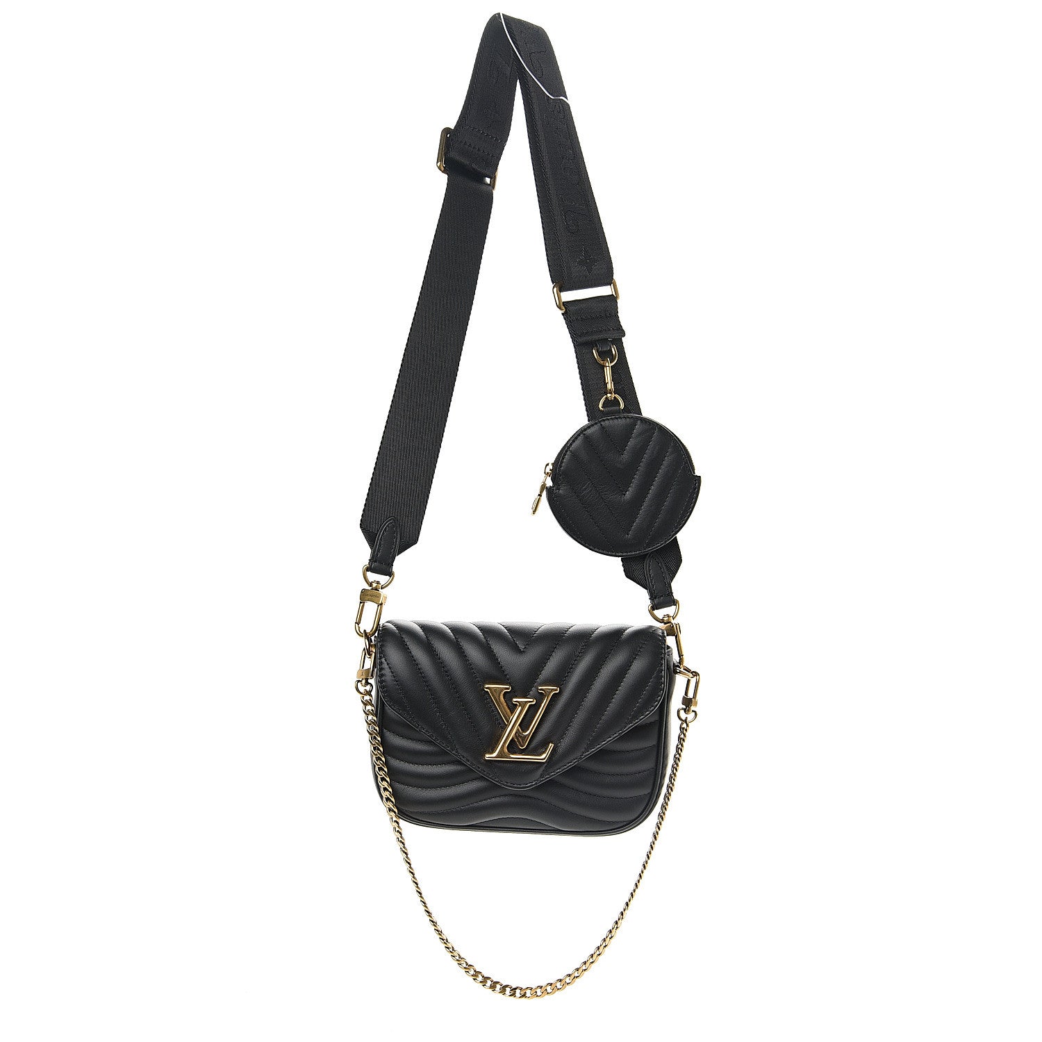 Louis Vuitton Calfskin New Wave Multi Pochette Black 1 of 9