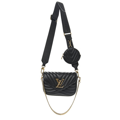 Louis Vuitton Calfskin New Wave Multi Pochette Black 1 of 9